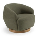 Agatha - Modern Tan Leather Swivel Accent Chair
