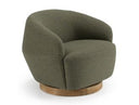 Agatha - Modern Hemp Fabric Swivel Accent Chair