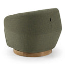 Agatha - Modern Hemp Fabric Swivel Accent Chair