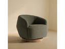 Agatha - Modern Hemp Fabric Swivel Accent Chair