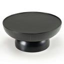 Akron - Modern Black & White Faux Marble Round Coffee Table