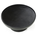 Akron - Modern Black & White Faux Marble Round Coffee Table