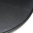 Akron - Modern Black & White Faux Marble Round Coffee Table