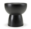 Akron - Modern Black & White Faux Marble Round Coffee Table