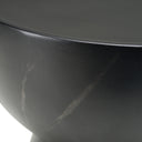 Akron - Modern Black & White Faux Marble Round End Table