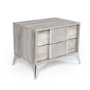 Alexa Italian Modern Grey Nightstand