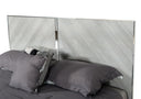 Alexa Italian Modern Grey Bed + 2 Nightstands Set