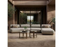Alicante - Outdoor Grey Fabric + Latte 5-Piece Sofa Set