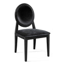 Alice - Transitional Black Lacquer Fabric Dining Chair