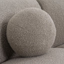 Allis - Glam Grey and Black Fabric Curved Sectional Sofa