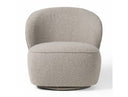 Allis - Glam Grey and Black Fabric Swivel Accent Chair