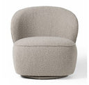 Allis - Glam Grey and Black Fabric Curved Sectional Sofa