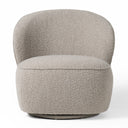 Allis - Glam Grey and Black Fabric Swivel Accent Chair