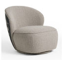 Allis - Glam Grey and Black Fabric Curved Sectional Sofa