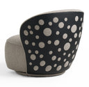 Allis - Glam Grey and Black Fabric Swivel Accent Chair