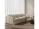 Ambler - Modern Off-White Fabric Sofa w/ 2 Power Recliners