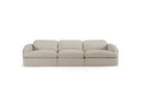 Ambler - Modern Off-White Fabric Sofa w/ 2 Power Recliners