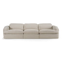 Ambler - Modern Off-White Fabric Sofa w/ 2 Power Recliners