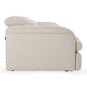 Ambler - Modern Off-White Fabric Sofa w/ 2 Power Recliners