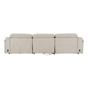 Ambler - Modern Off-White Fabric Sofa w/ 2 Power Recliners