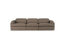 Ambler - Modern Brown Fabric Sofa w/ 2 Power Recliners
