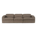 Ambler - Modern Brown Fabric Sofa w/ 2 Power Recliners