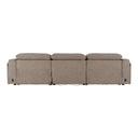 Ambler - Modern Brown Fabric Sofa w/ 2 Power Recliners