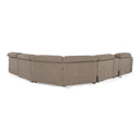 Ambler - Modern Brown Fabric Sectional Sofa w/ 2 Power Recliners Right Facing Chaise