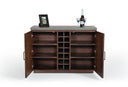 Amos Modern Concrete & Acacia Wine Cabinet