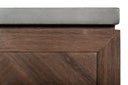 Amos Modern Concrete & Acacia Wine Cabinet