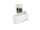 Monza Italian Modern White Mirror