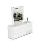 Monza Italian Modern White Mirror