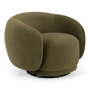 Andrew - Modern Green Fabric Swivel Accent Chair