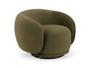Andrew - Modern Green Fabric Swivel Accent Chair
