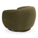 Andrew - Modern Green Fabric Swivel Accent Chair