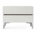 Angela - Italian Modern White Eco Leather Bed w/ Nightstands and Wings