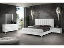 Angela - Italian Modern White Eco Leather Bed w/ Nightstands