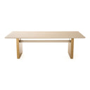 Angus - Modern Cream Ash + Gold Dining Table