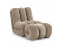 Archie - Modern Taupe Fabric Accent Chair + Ottoman