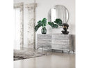 Aria - Italian Modern Multi Grey with texture Round Mirror