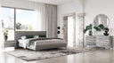 aria - italian modern grey fabric bed
