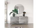 Aria - Italian Modern Multi Grey with texture Round Mirror