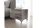 Aria - Italian Modern Multi Grey with texture Nightstand