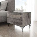 aria - italian modern multi grey 4-piece bedroom set