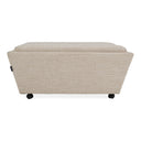 Aris - Modern Beige Fabric Ottoman with Storage & Castors, view 4