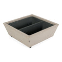 Aris - Modern Beige Fabric Ottoman with Storage & Castors, view 6