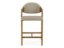 Arlo - Mid-Century Beige & Walnut Counter Chair