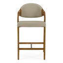 Arlo - Mid-Century Beige & Walnut Counter Chair