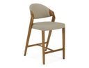 Arlo - Mid-Century Beige & Walnut Counter Chair