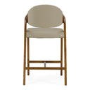 Arlo - Mid-Century Beige & Walnut Counter Chair